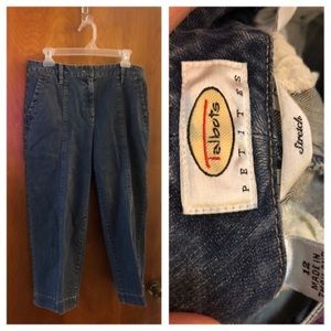 Size 12 petite Talbots jean capris/cropped